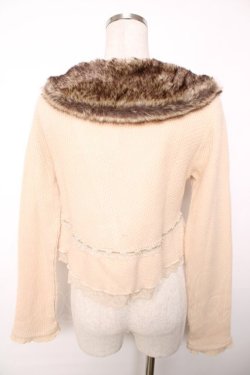 画像2: axes femme / ファー付ショート丈カーデ  キナリ Y-25-12-13-053-AX-TO-SZ-ZY