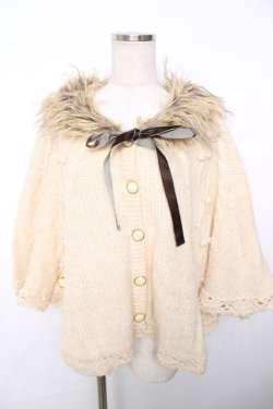 画像1: axes femme / ニットポンチョ M 生成り Y-25-12-13-056-AX-JA-SZ-ZY