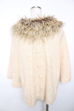 画像2: axes femme / ニットポンチョ M 生成り Y-25-12-13-056-AX-JA-SZ-ZY