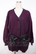 axes femme / ディズニーヴィランズ/カーディガン M 紫 Y-25-12-13-058-AX-TO-SZ-ZY