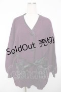 axes femme / ディズニーヴィランズ/カーディガン M 紫 Y-25-12-13-058-AX-TO-SZ-ZI