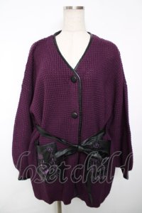 axes femme / ディズニーヴィランズ/カーディガン M 紫 Y-25-12-13-058-AX-TO-SZ-ZY