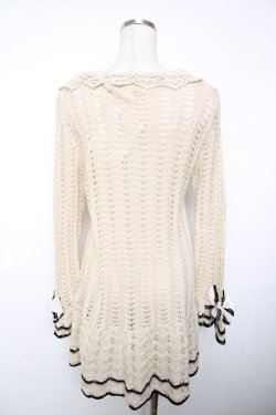 画像2: axes femme / 袖リボンカーディガン  生成り Y-25-12-13-061-AX-TO-SZ-ZY