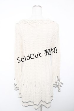 画像2: axes femme / 袖リボンカーディガン  生成り Y-25-12-13-061-AX-TO-SZ-ZI