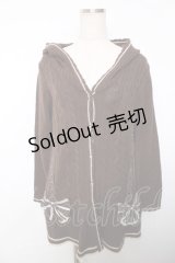 axes femme / フード付きライン入りリボンカーディガン M 茶 Y-25-12-13-065-AX-TO-SZ-ZY