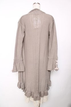 画像2: axes femme / ジレ重ね着風ロングカーディガン M グレー Y-25-12-13-068-AX-BL-SZ-ZY