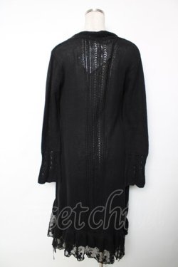 画像2: axes femme / ジレ重ね着風ロングカーデ M 黒 Y-25-12-13-070-AX-OP-SZ-ZY
