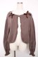 画像1: m petit by misako / リボンニットボレロ 3L 茶 Y-25-12-13-075-LO-TO-SZ-ZY (1)