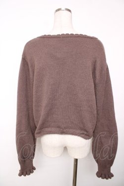 画像2: m petit by misako / リボンニットボレロ 3L 茶 Y-25-12-13-075-LO-TO-SZ-ZY