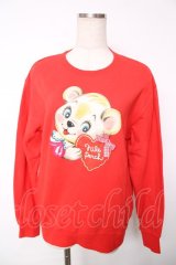 Nile Perch / プリントスウェット  赤 Y-25-12-13-077-LO-TO-AS-ZY