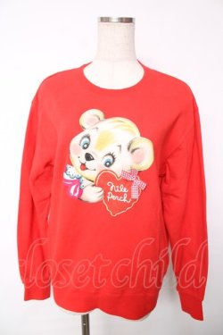 画像1: Nile Perch / プリントスウェット  赤 Y-25-12-13-077-LO-TO-AS-ZY