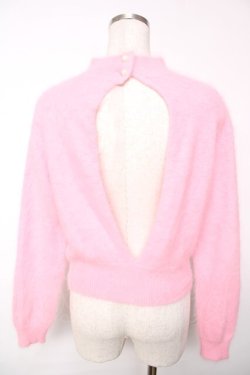 画像2: HONEY MI HONEY / バックオープンニット F ピンク Y-25-12-13-078-LO-TO-SZ-ZY