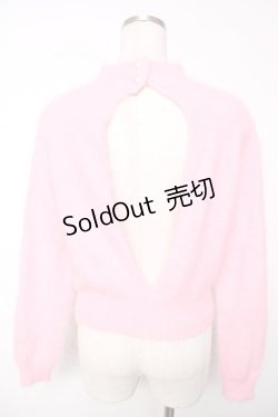 画像2: HONEY MI HONEY / バックオープンニット F ピンク Y-25-12-13-078-LO-TO-SZ-ZY