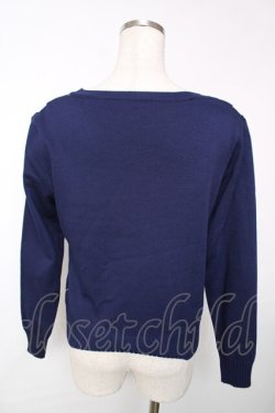 画像2: WC / アーガイル長袖カーデ F 紺 Y-25-12-13-083-LO-TO-SZ-ZY