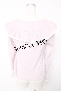 画像2: Bubbles / リボン付きスクエアネックニット F ピンク Y-25-12-13-086-CA-TO-SZ-ZY