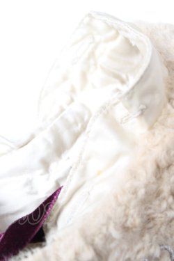 画像3: Jane Marple / ファーカラーのカーディガン M ワイン Y-25-12-13-090-JM-TO-SZ-ZY