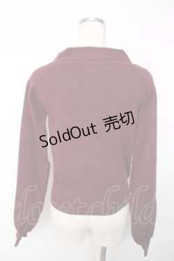 画像2: F&A / ボウタイニットプルオーバー F ワイン Y-25-12-13-093-LO-TO-SZ-ZY