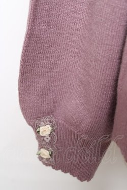 画像4: axes femme / 巻薔薇×パールデザインニット F ラベンダー Y-25-12-13-010-AX-TO-SZ-ZY