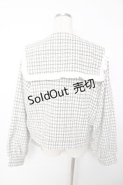 画像2: DearMyLove / 丸襟フリルビジューツイードジャケット 4L-5L アイボリー Y-25-12-13-098-EL-JA-SZ-ZY