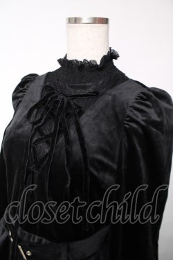 画像3: Bubbles / 編み上げリボンベロアペプラムミニワンピース F 黒 Y-25-12-13-099-CA-OP-SZ-ZY