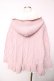 画像2: Ank Rouge / ぽんぽんリボンニットポンチョ M ピンク Y-25-12-13-102-CA-CO-SZ-ZY (2)