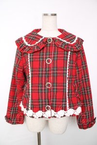 axes femme kawaii / ガーリーリボンショートコート M 赤 Y-25-12-13-103-AX-CO-SZ-ZY