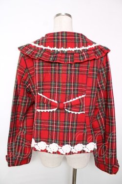 画像2: axes femme kawaii / ガーリーリボンショートコート M 赤 Y-25-12-13-103-AX-CO-SZ-ZY