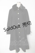 axes femme / ファー襟フィッシュテールコート  黒 Y-25-12-13-104-AX-CO-SZ-ZY
