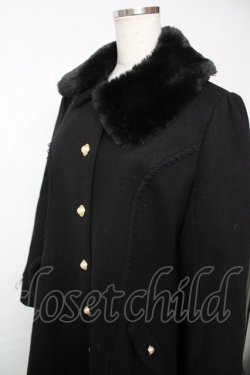 画像3: axes femme / ファー襟フィッシュテールコート  黒 Y-25-12-13-104-AX-CO-SZ-ZY