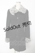 PEACE NOW / レオパードファーコート M 黒 Y-25-12-13-105-PU-CO-SZ-ZY