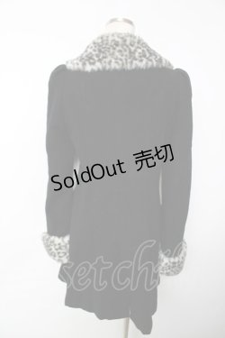 画像2: PEACE NOW / レオパードファーコート M 黒 Y-25-12-13-105-PU-CO-SZ-ZY