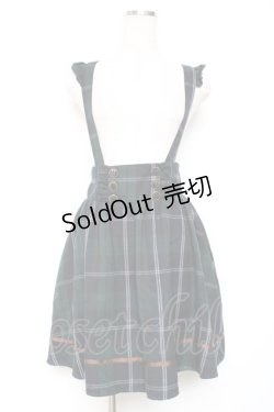 画像1: Amavel / サスペンダーチェックスカート M グリーン Y-25-12-13-108-CA-SK-SZ-ZY