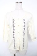 axes femme / 刺繍カーディガン M 生成り Y-25-12-13-012-AX-TO-SZ-ZY