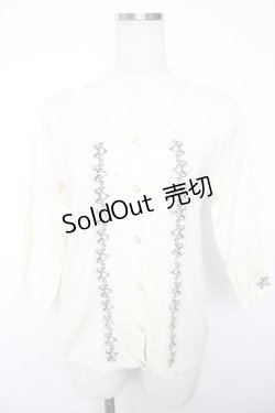 画像1: axes femme / 刺繍カーディガン M 生成り Y-25-12-13-012-AX-TO-SZ-ZI