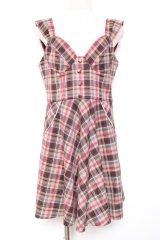 F i.n.t / チェックジャンパースカート F ブラウン Y-25-12-13-109-CA-OP-SZ-ZY