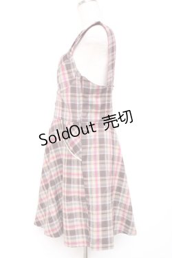 画像2: F i.n.t / チェックジャンパースカート F ブラウン Y-25-12-13-109-CA-OP-SZ-ZY