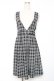 画像1: axes femme POETIQUE / ベルト付きチェックジャンパースカート M 黒 Y-25-12-13-110-AX-OP-SZ-ZY (1)