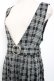 画像4: axes femme POETIQUE / ベルト付きチェックジャンパースカート M 黒 Y-25-12-13-110-AX-OP-SZ-ZY (4)