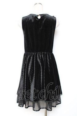 画像2: axes femme / ベロアサーキュラーチュニック M 黒 Y-25-12-13-111-AX-OP-SZ-ZY