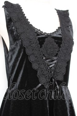 画像4: axes femme / ベロアサーキュラーチュニック M 黒 Y-25-12-13-111-AX-OP-SZ-ZY