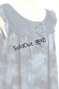 画像3: axes femme / 雪の結晶柄Aラインチュニック M 紺 Y-25-12-13-112-AX-OP-SZ-ZI