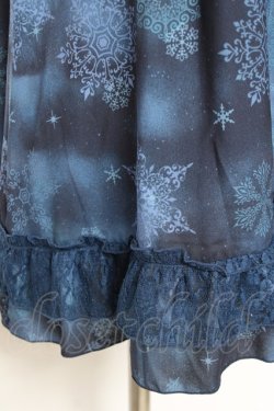 画像4: axes femme / 雪の結晶柄Aラインチュニック M 紺 Y-25-12-13-112-AX-OP-SZ-ZY