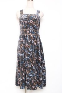 axes femme / ベロアジャンドレワンピース M カーキ Y-25-12-13-113-AX-OP-SZ-ZY