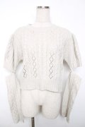 axes femme POETIQUE / アームウォーマー付ニットプルオーバー M キナリ Y-25-12-13-013-AX-TO-SZ-ZY