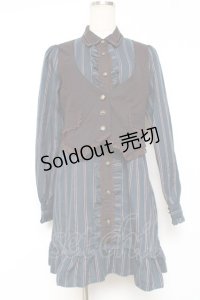 axes femme / ベストドッキングストライプワンピース M グリーン Y-25-12-13-115-AX-OP-SZ-ZY