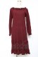画像1: axes femme / ローズレースニットワンピース  ワイン Y-25-12-13-116-AX-OP-SZ-ZY (1)