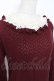 画像3: axes femme / ローズレースニットワンピース  ワイン Y-25-12-13-116-AX-OP-SZ-ZY (3)