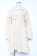 axes femme / 襟付ニットワンピース  キナリ Y-25-12-13-119-AX-OP-SZ-ZY