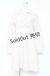 axes femme / 襟付ニットワンピース  キナリ Y-25-12-13-119-AX-OP-SZ-ZI