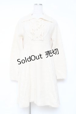 画像1: axes femme / 襟付ニットワンピース  キナリ Y-25-12-13-119-AX-OP-SZ-ZI